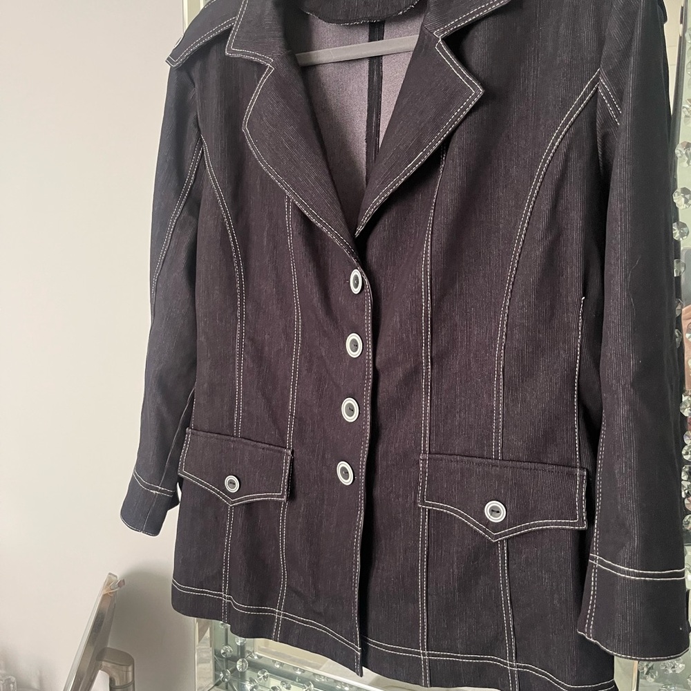 Size 18 oh what a cute summer blazer black fabulous plus size fashion